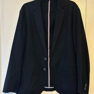 Armani Exchange navy twill blazer